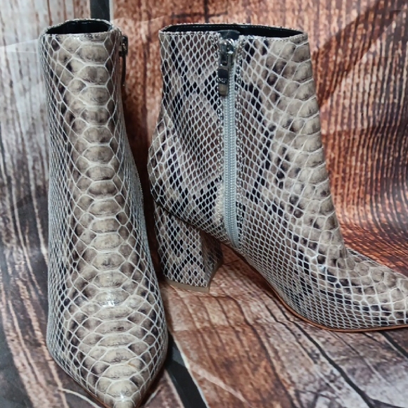 Marc Fisher Snakeskin Ankle Boots - Picture 2 of 5